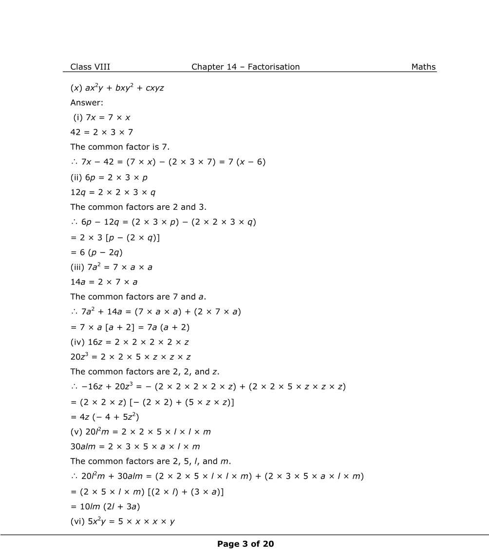 NCERT Solutions For Class 8 Maths Chapter 14