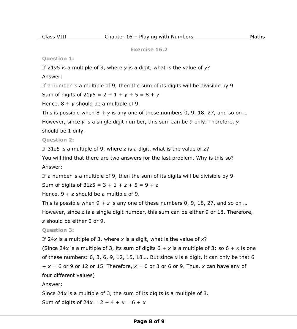 NCERT Solutions For Class 8 Maths Chapter 16