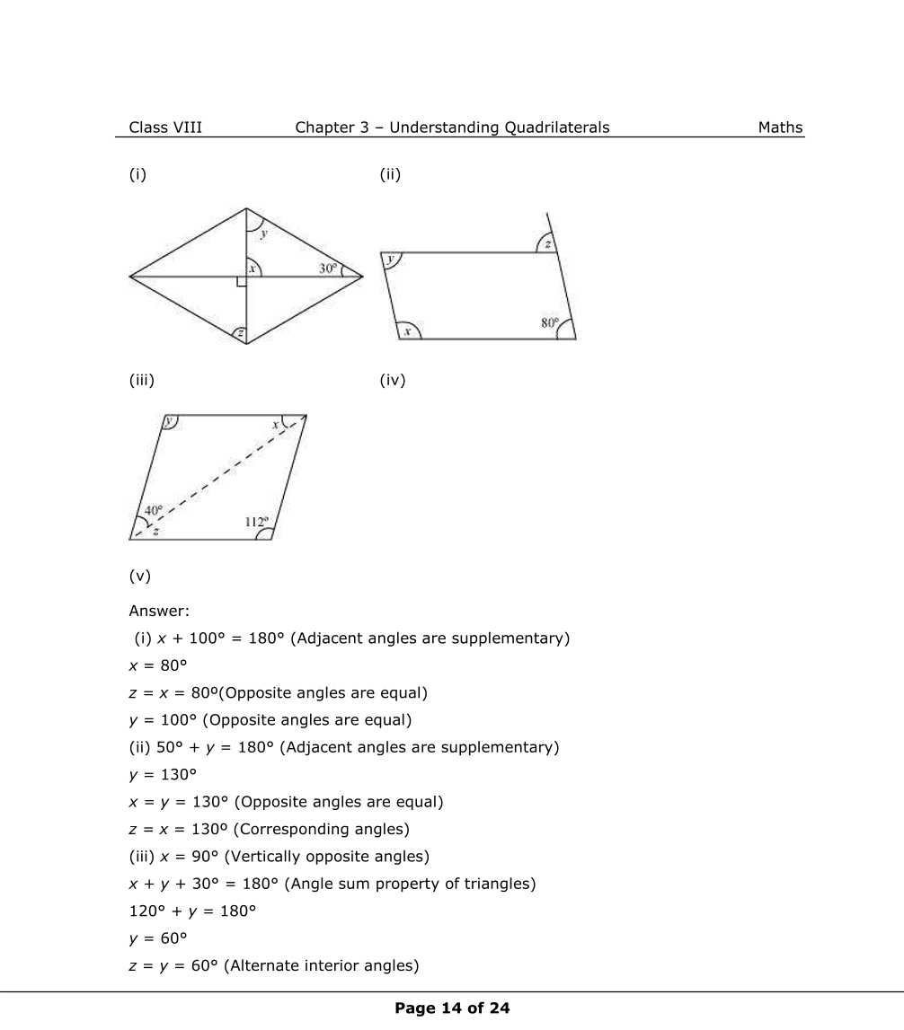 NCERT Solutions For Class 8 Maths Chapter 3