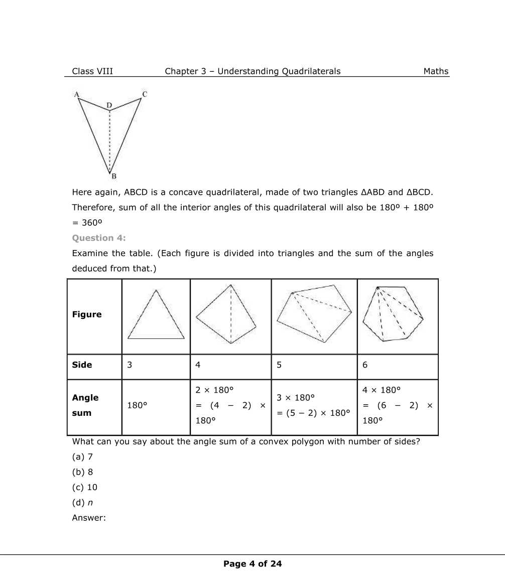 NCERT Solutions For Class 8 Maths Chapter 3