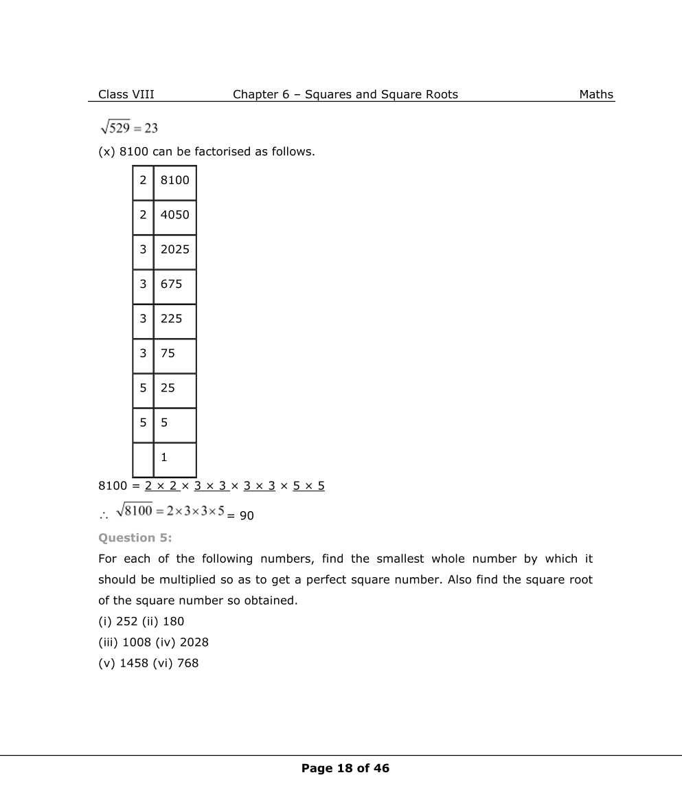 NCERT Solutions For Class 8 Maths Chapter 6