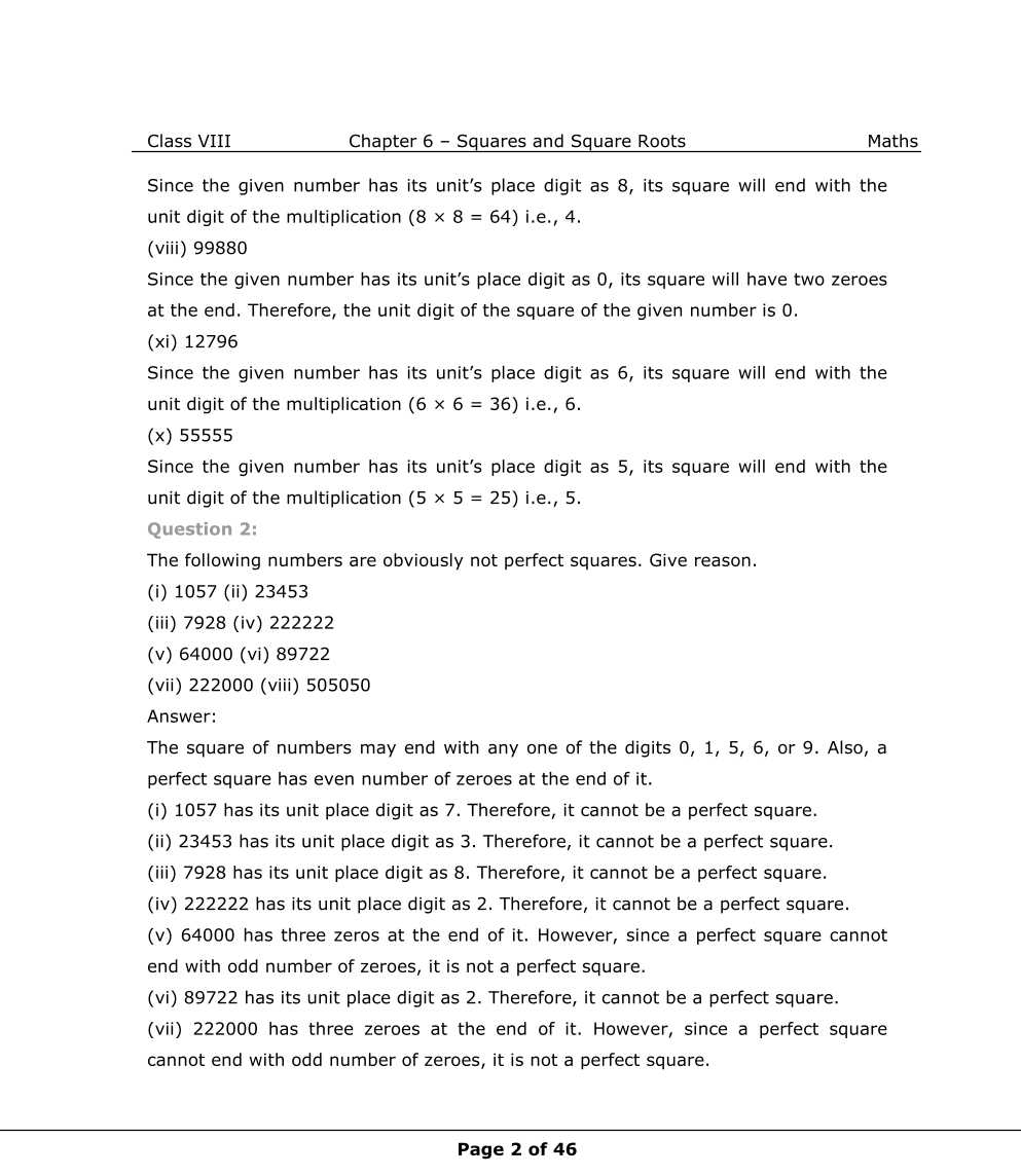 NCERT Solutions For Class 8 Maths Chapter 6