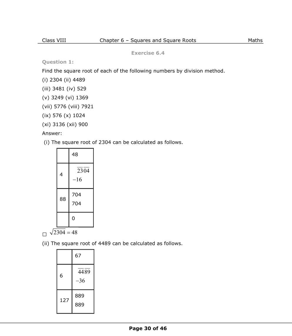 NCERT Solutions For Class 8 Maths Chapter 6