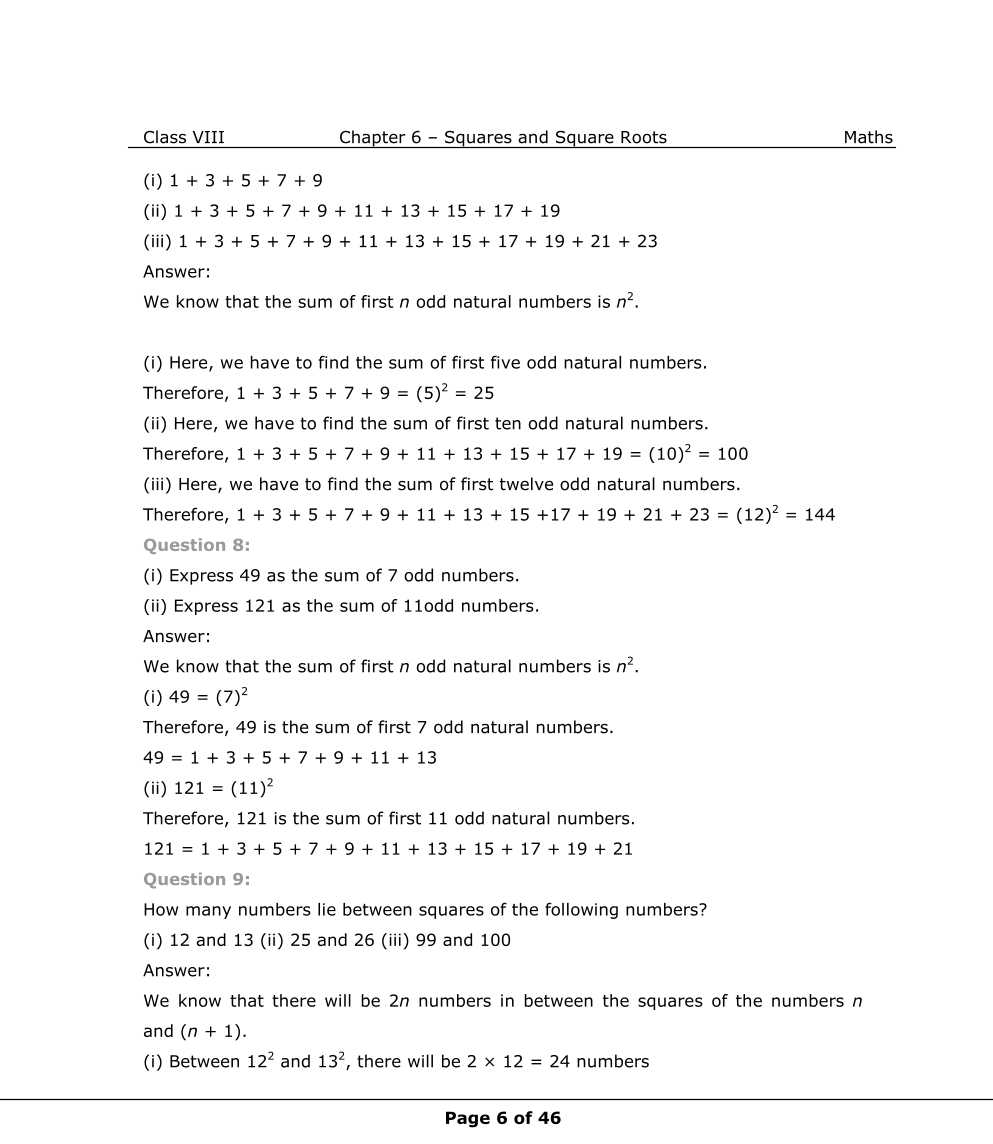 NCERT Solutions For Class 8 Maths Chapter 6