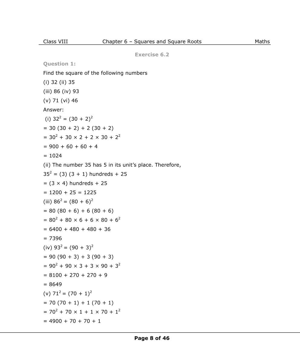 NCERT Solutions For Class 8 Maths Chapter 6