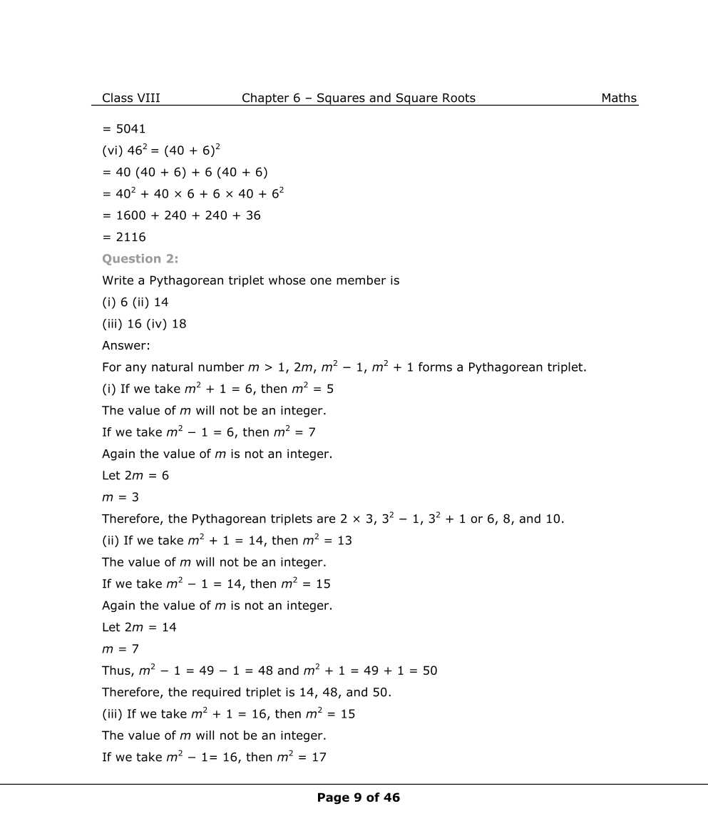 NCERT Solutions For Class 8 Maths Chapter 6