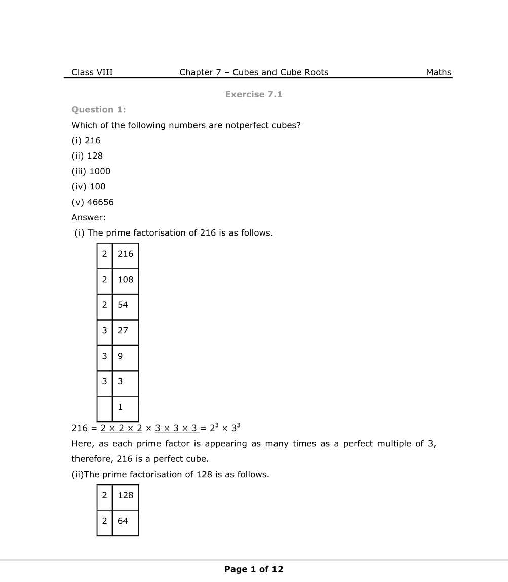 NCERT Solutions For Class 8 Maths Chapter 7