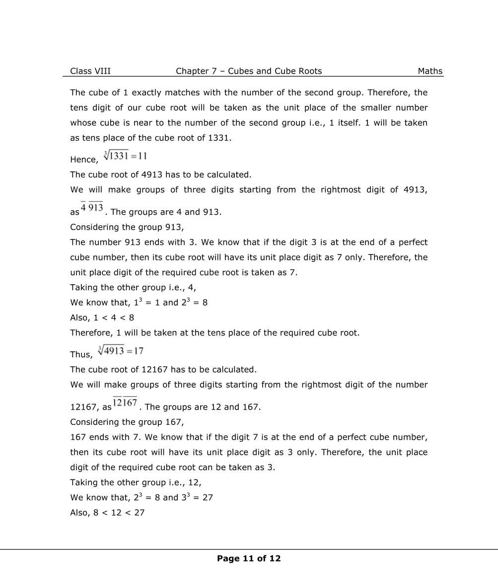 NCERT Solutions For Class 8 Maths Chapter 7