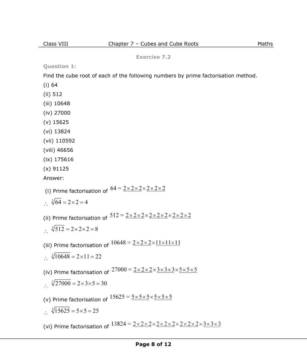 NCERT Solutions For Class 8 Maths Chapter 7