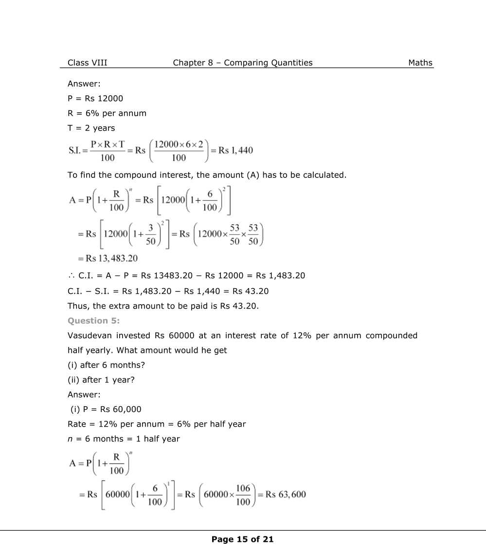 NCERT Solutions For Class 8 Maths Chapter 8