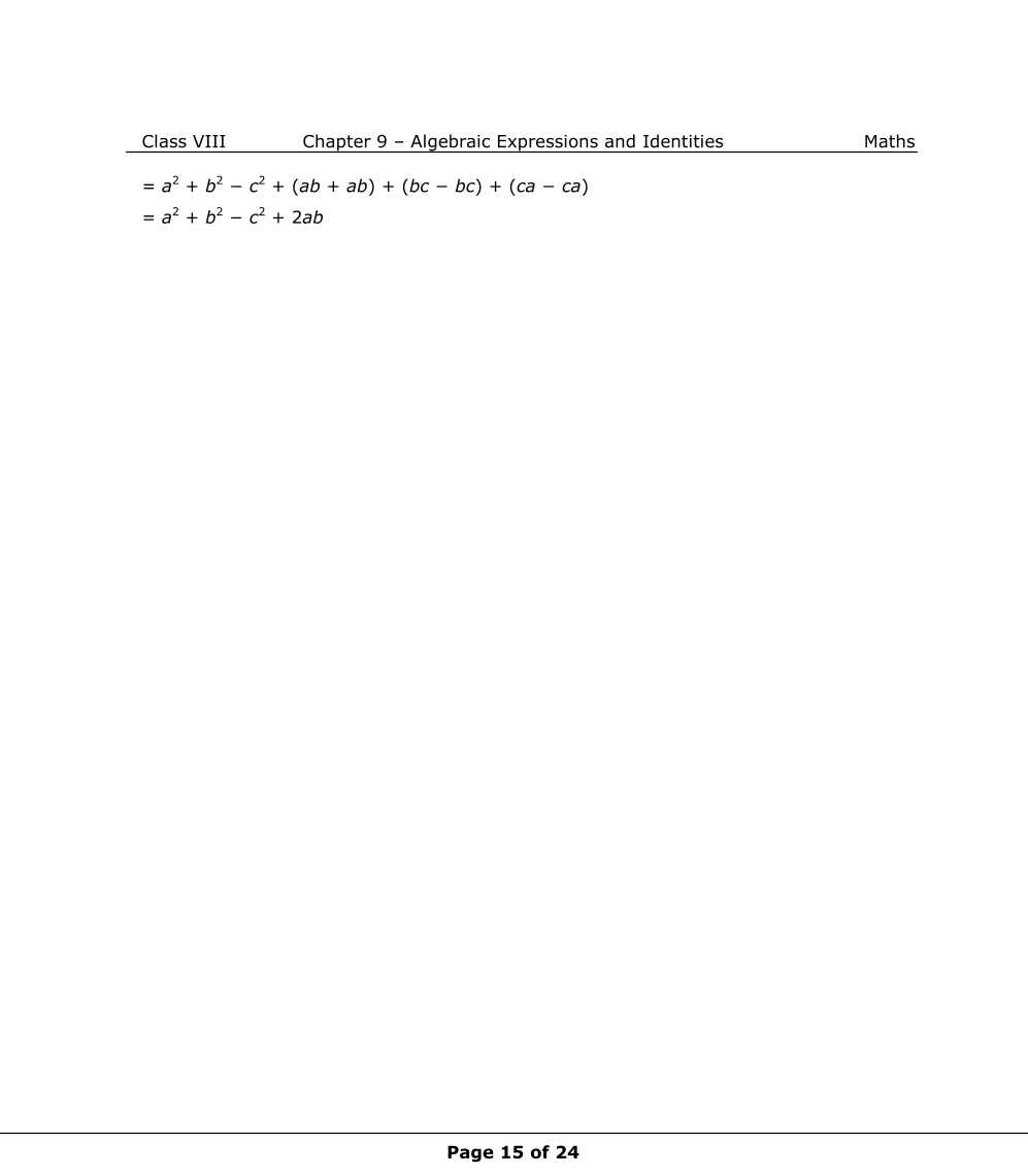 NCERT Solutions For Class 8 Maths Chapter 9