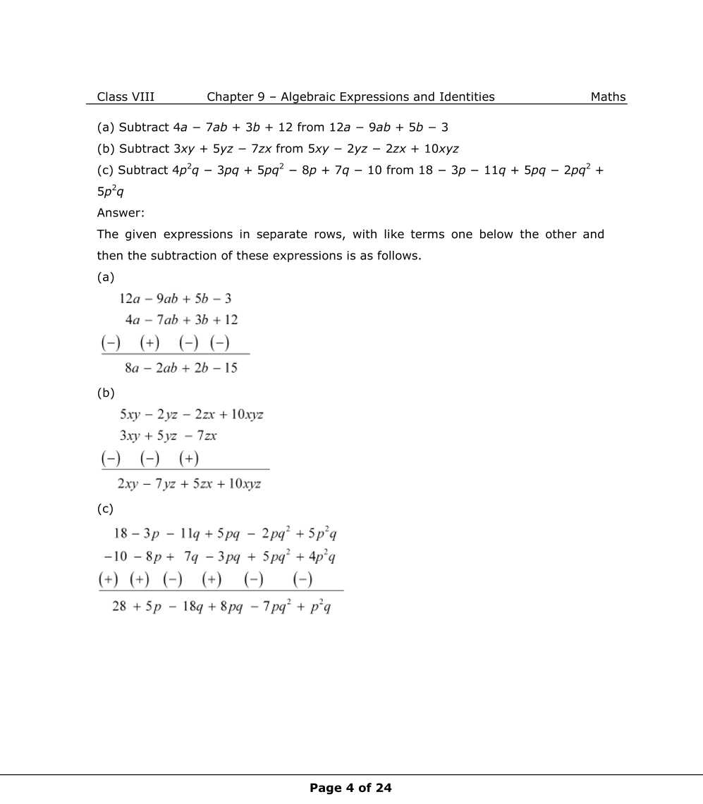 NCERT Solutions For Class 8 Maths Chapter 9