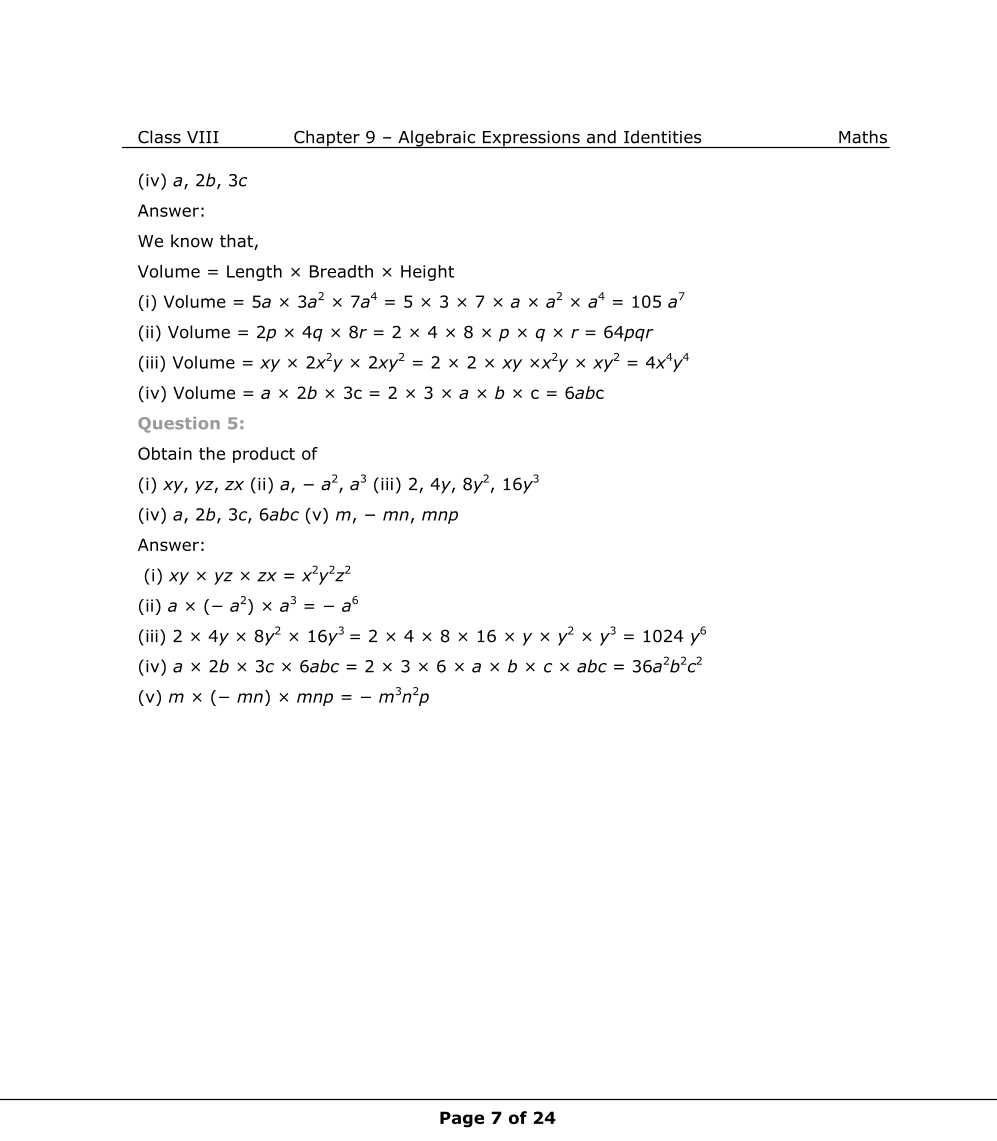 NCERT Solutions For Class 8 Maths Chapter 9