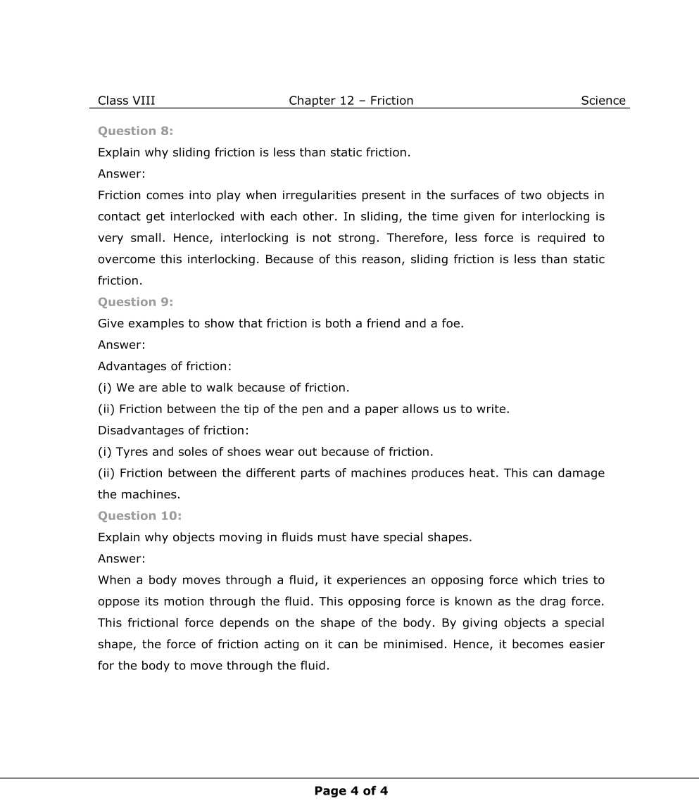 NCERT Solutions For Class 8 Science Chapter 12 