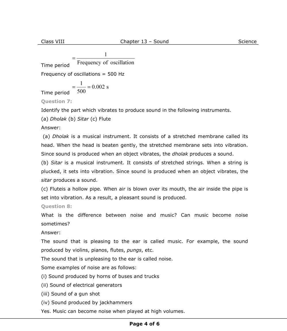 NCERT Solutions For Class 8 Science Chapter 13 