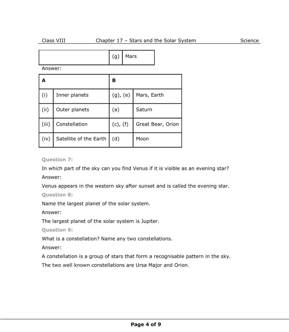 NCERT Solutions For Class 8 Science Chapter 17 