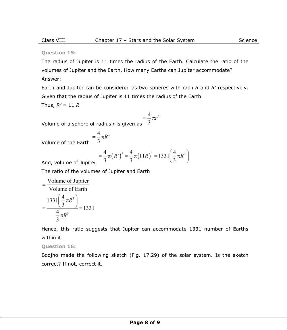 NCERT Solutions For Class 8 Science Chapter 17 