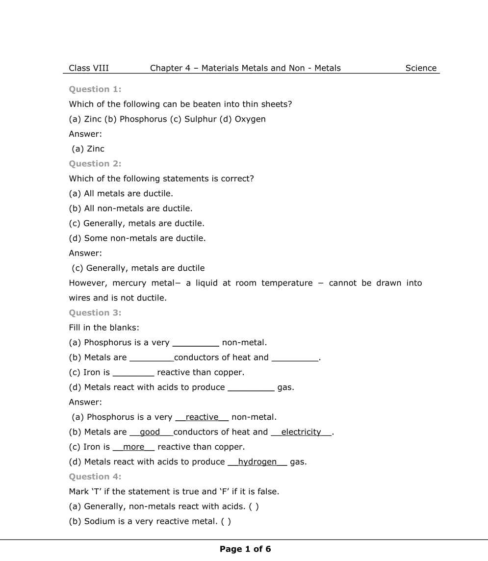 NCERT Solutions For Class 8 Science Chapter 4 