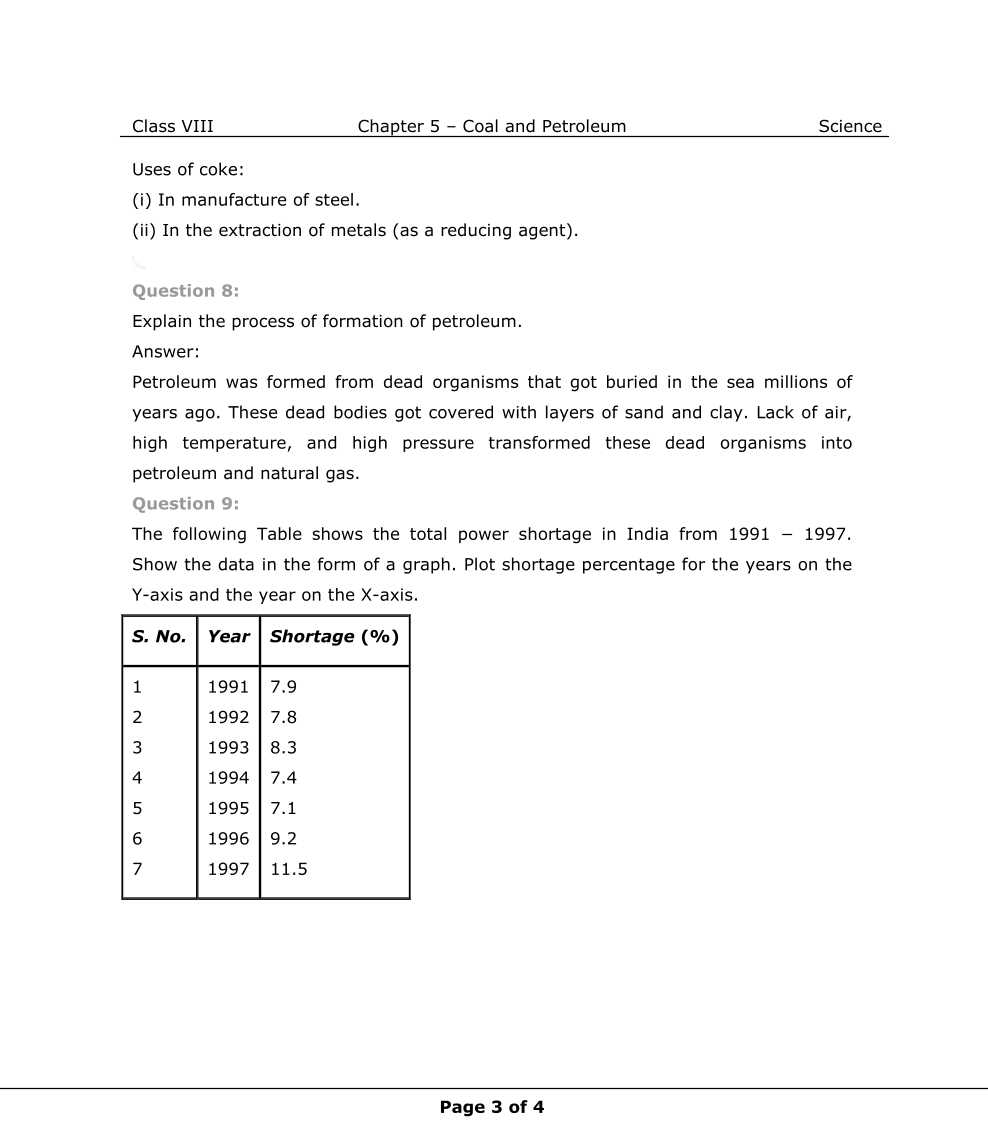 NCERT Solutions For Class 8 Science Chapter 5 