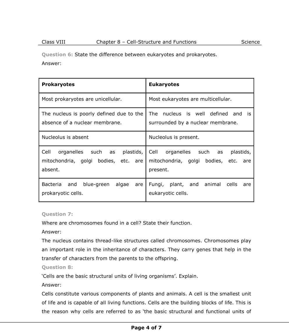 NCERT Solutions For Class 8 Science Chapter 8 