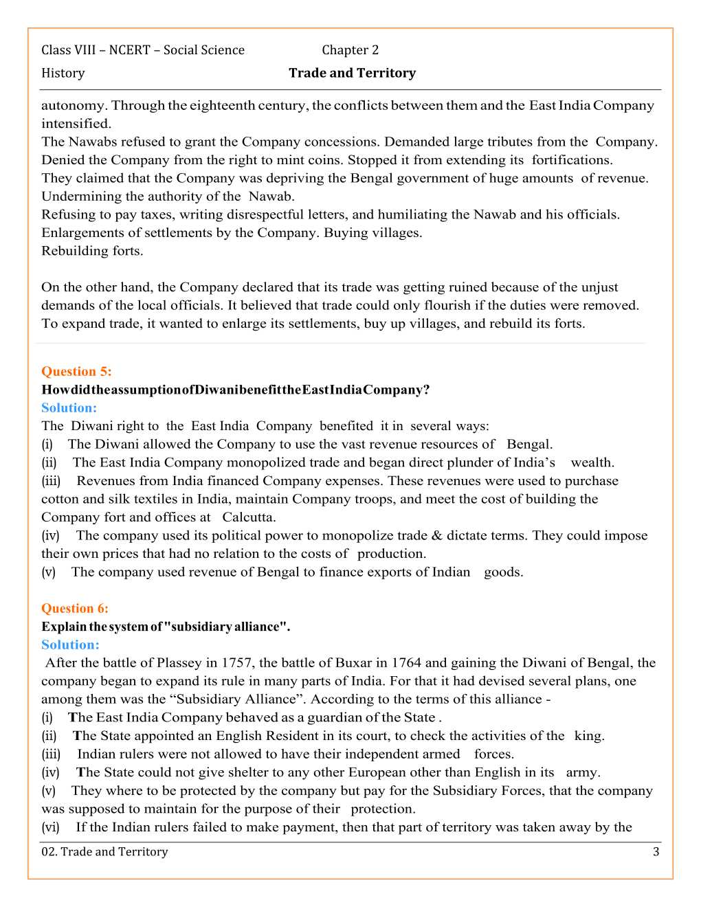 NCERT Solutions For Class 8 Social Science Our Pasts 3 Chapter 2 