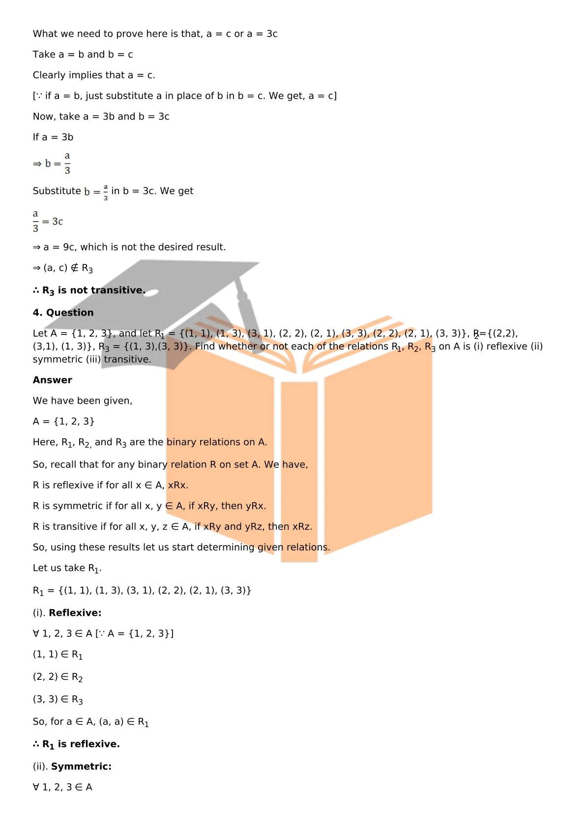 RD Sharma Solutions For Class 12 Maths Chapter 1 Relations