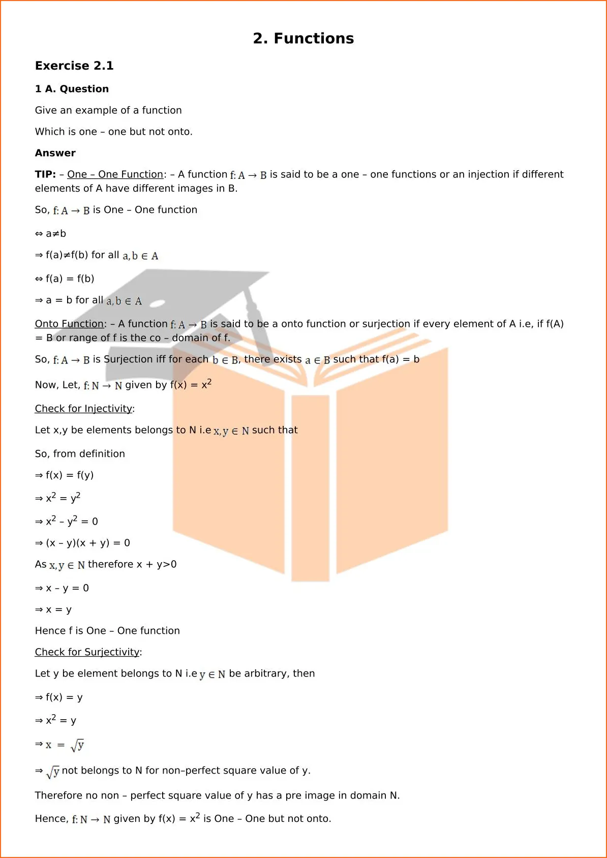 RD Sharma Solutions For Class 12 Maths Chapter 2 Functions