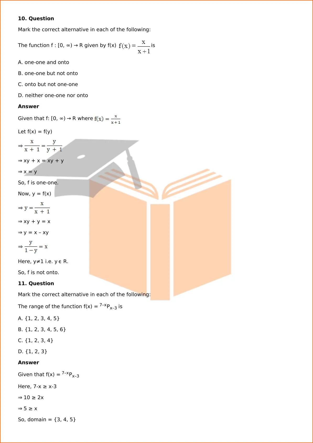 RD Sharma Solutions For Class 12 Maths Chapter 2 Functions