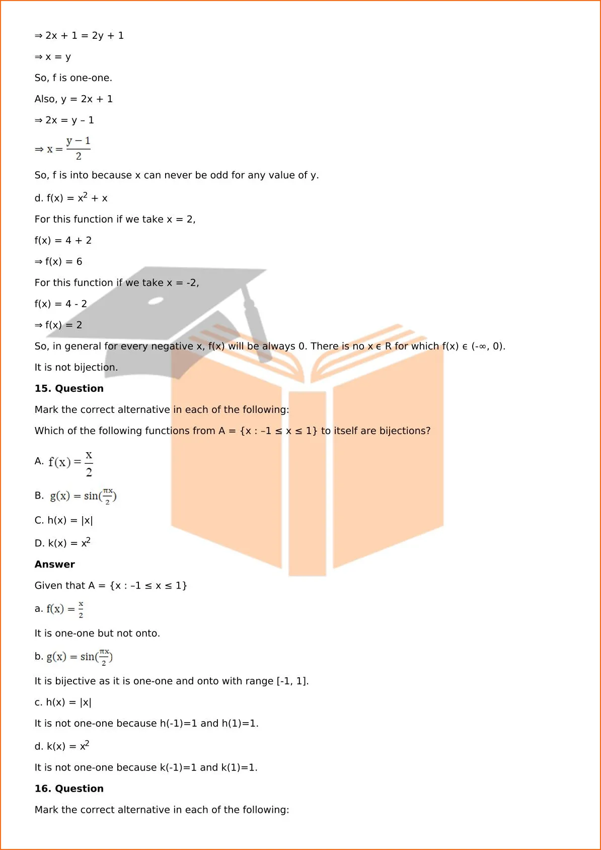 RD Sharma Solutions For Class 12 Maths Chapter 2 Functions