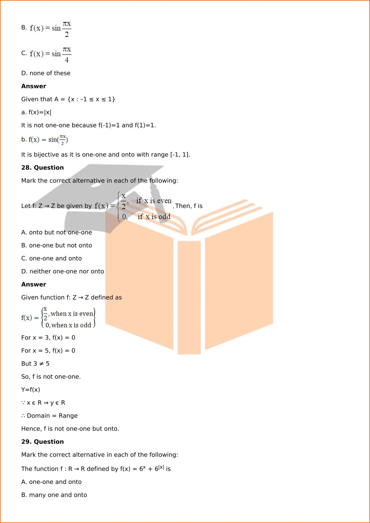 RD Sharma Solutions For Class 12 Maths Chapter 2 Functions