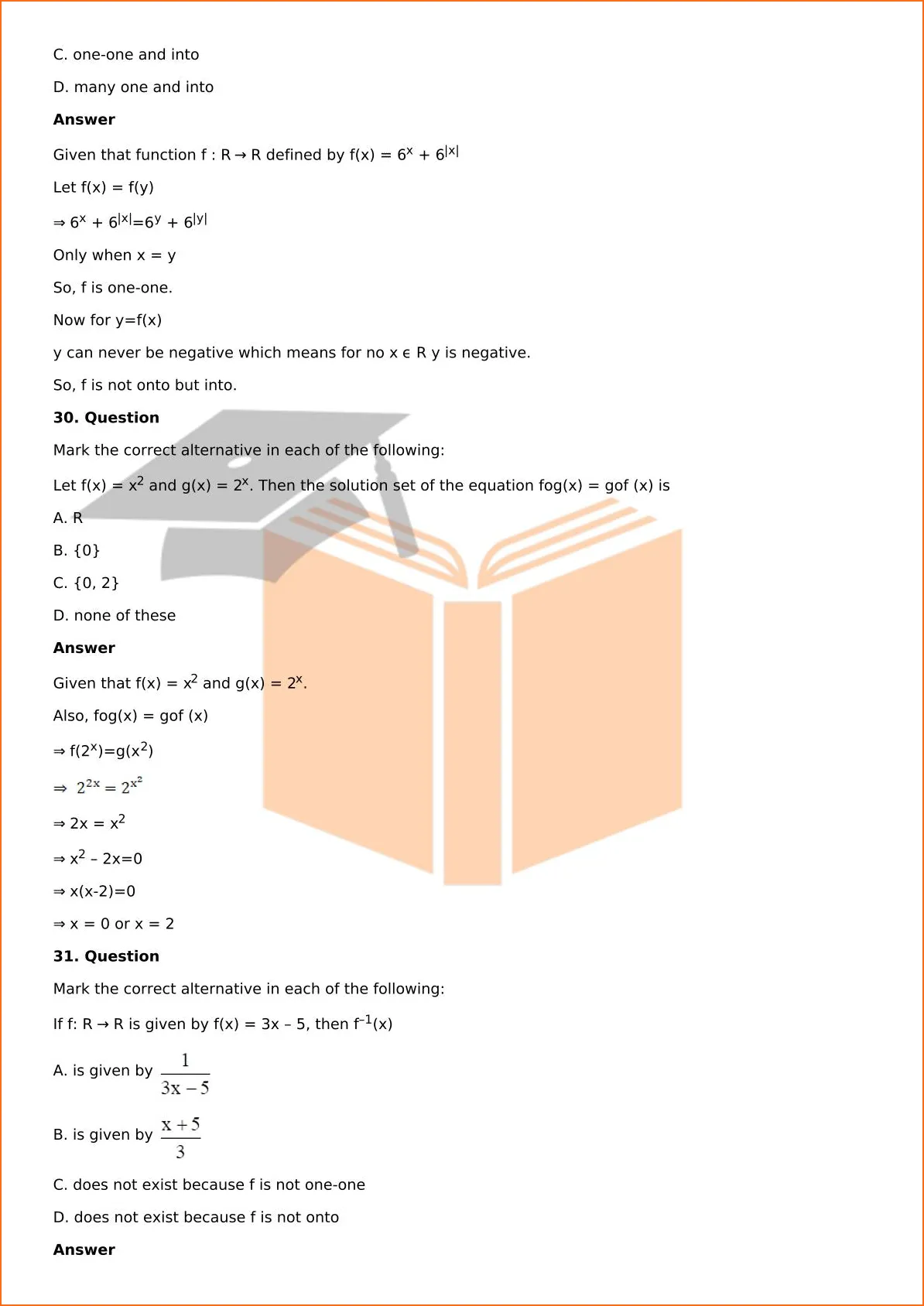 RD Sharma Solutions For Class 12 Maths Chapter 2 Functions