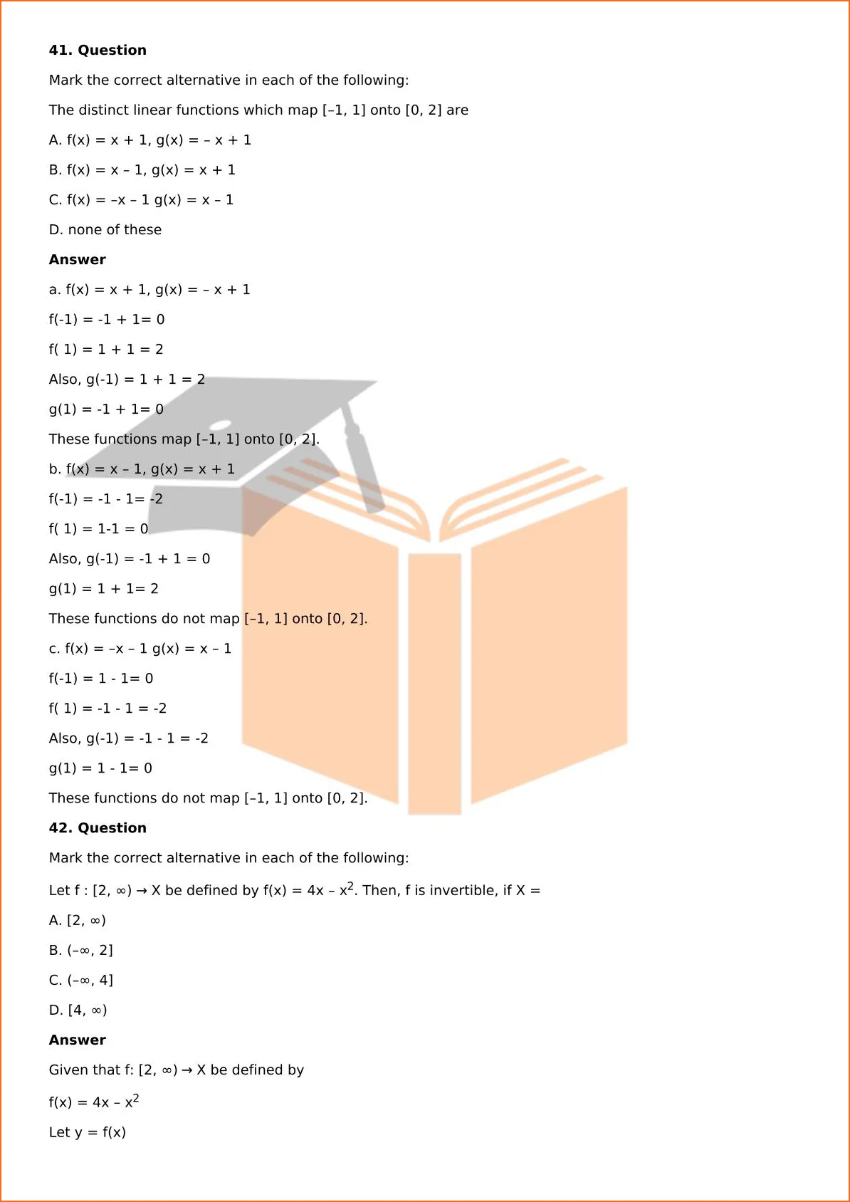 RD Sharma Solutions For Class 12 Maths Chapter 2 Functions