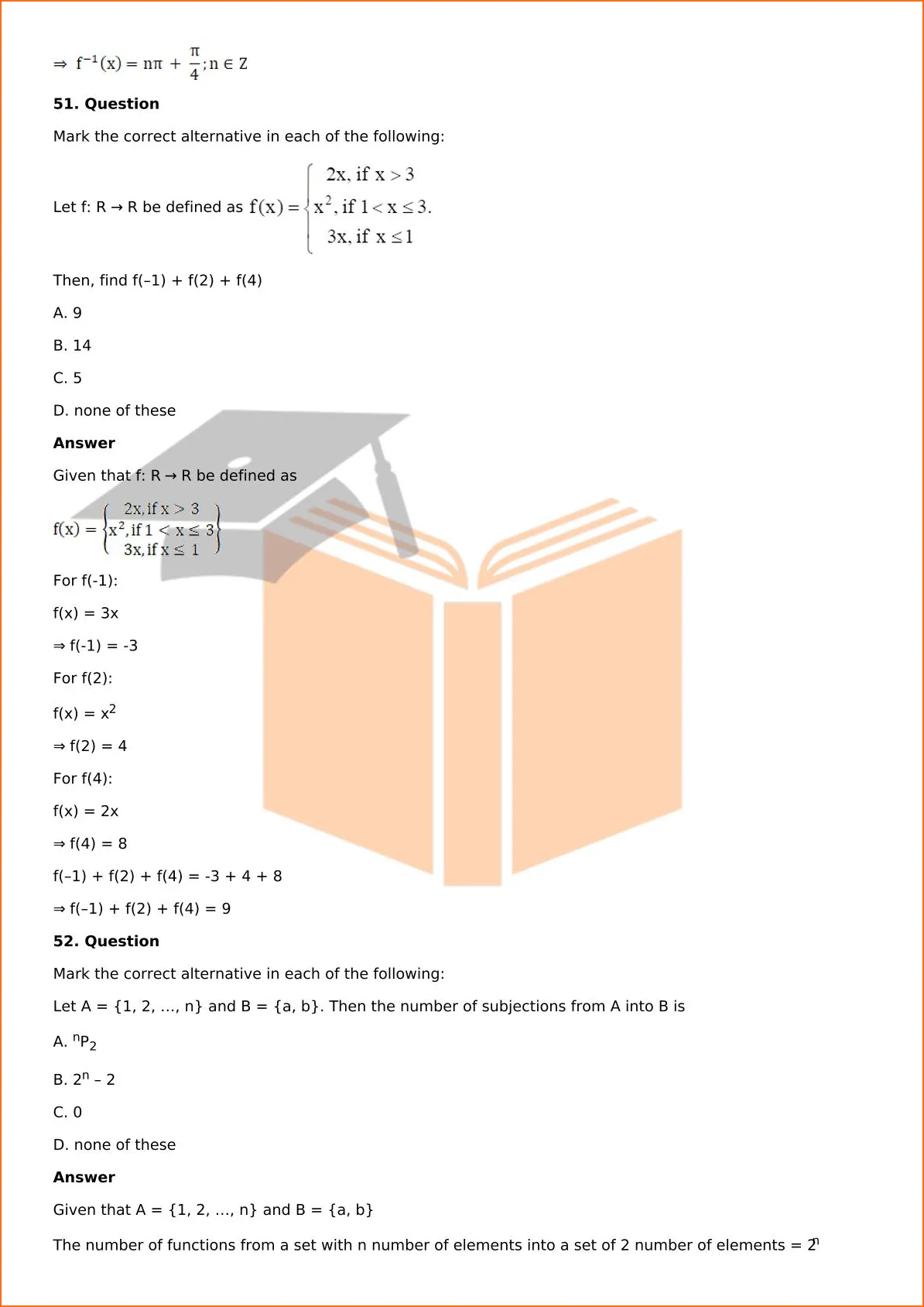 RD Sharma Solutions For Class 12 Maths Chapter 2 Functions