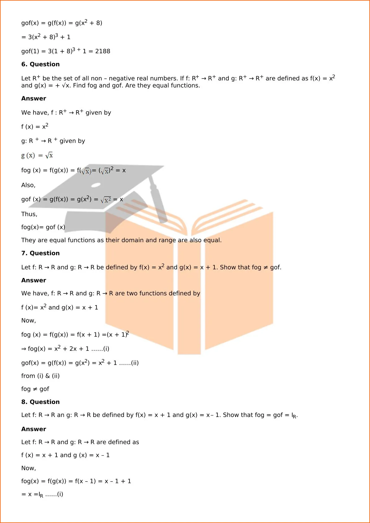 RD Sharma Solutions For Class 12 Maths Chapter 2 Functions