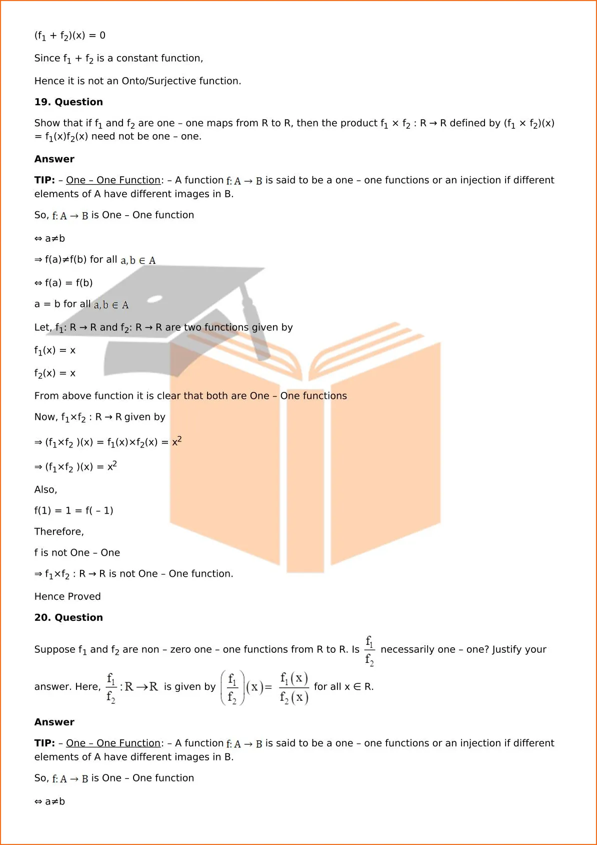 RD Sharma Solutions For Class 12 Maths Chapter 2 Functions