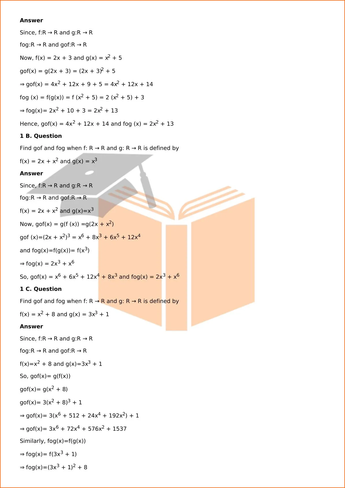 RD Sharma Solutions For Class 12 Maths Chapter 2 Functions