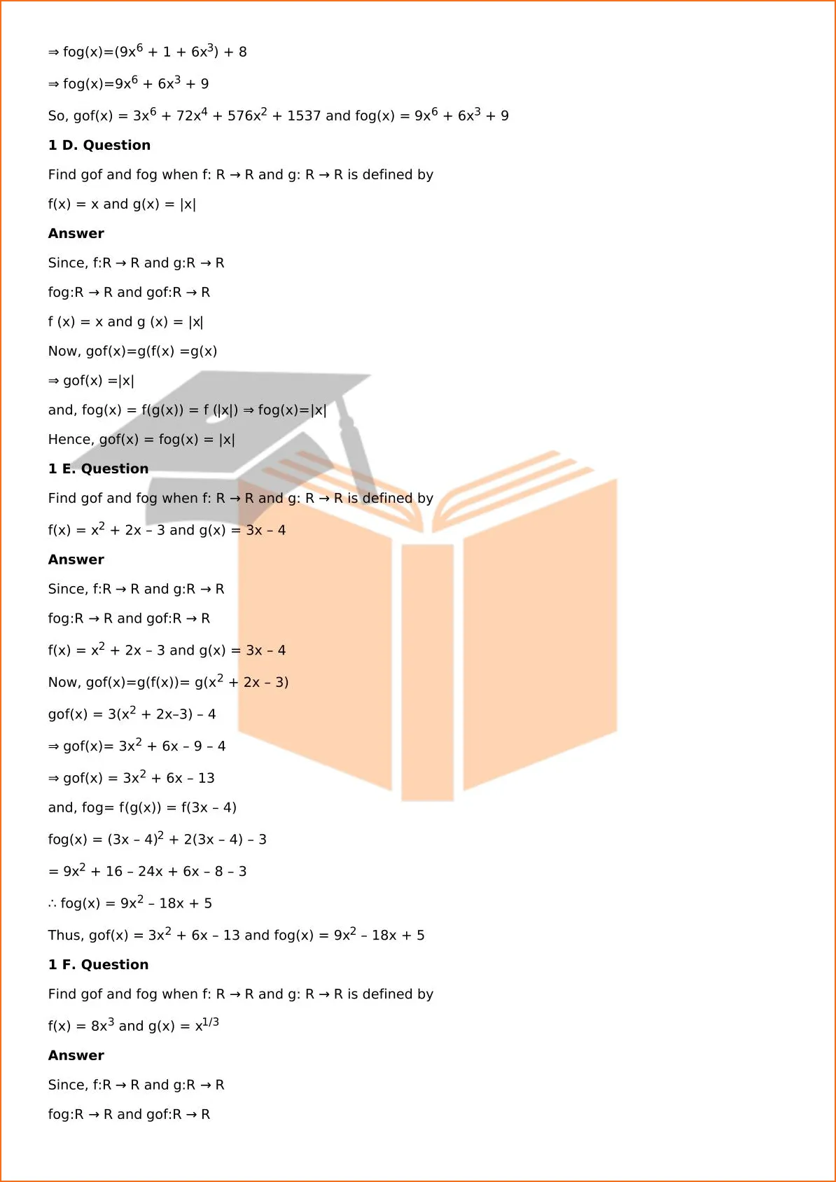 RD Sharma Solutions For Class 12 Maths Chapter 2 Functions