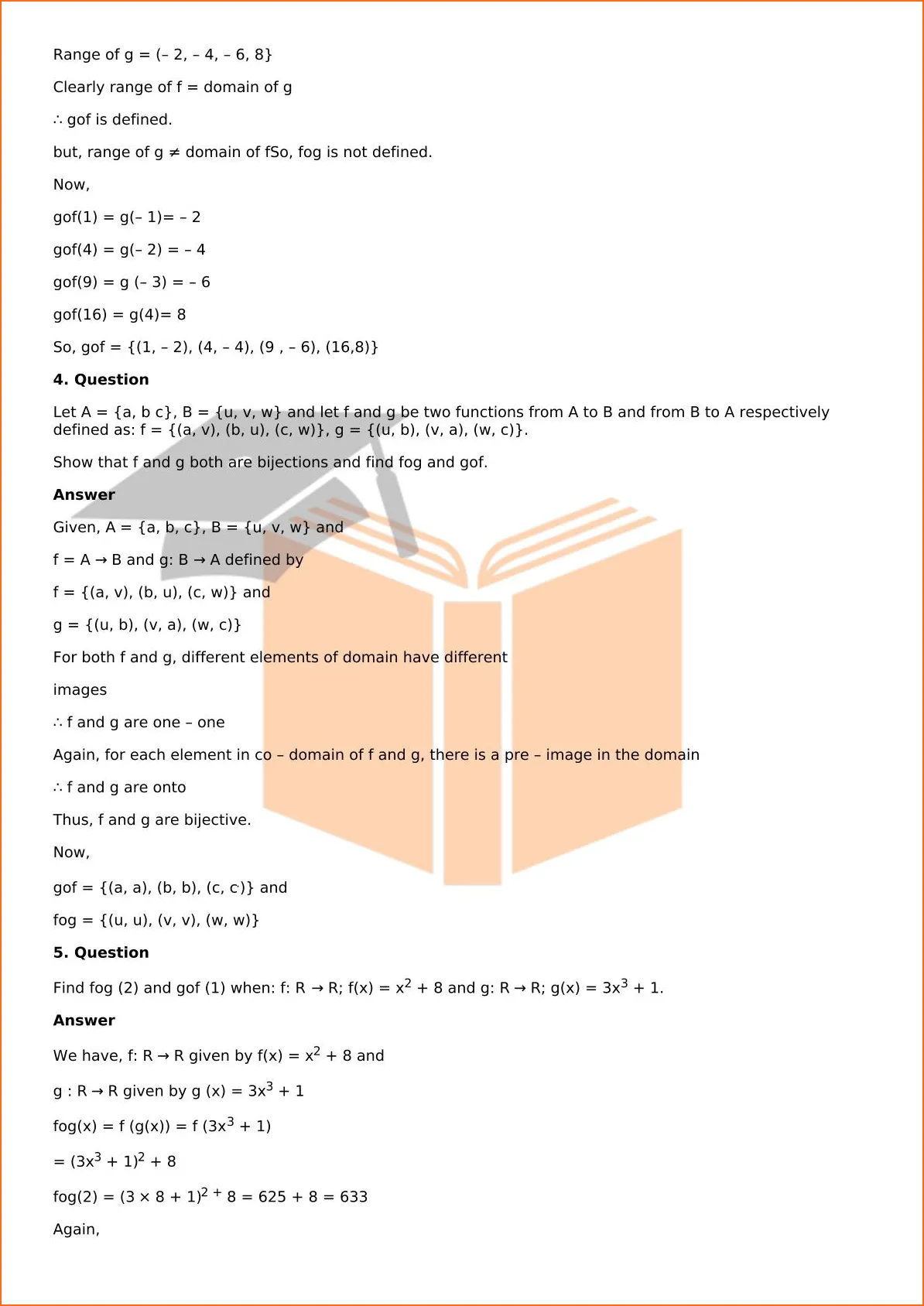 RD Sharma Solutions For Class 12 Maths Chapter 2 Functions