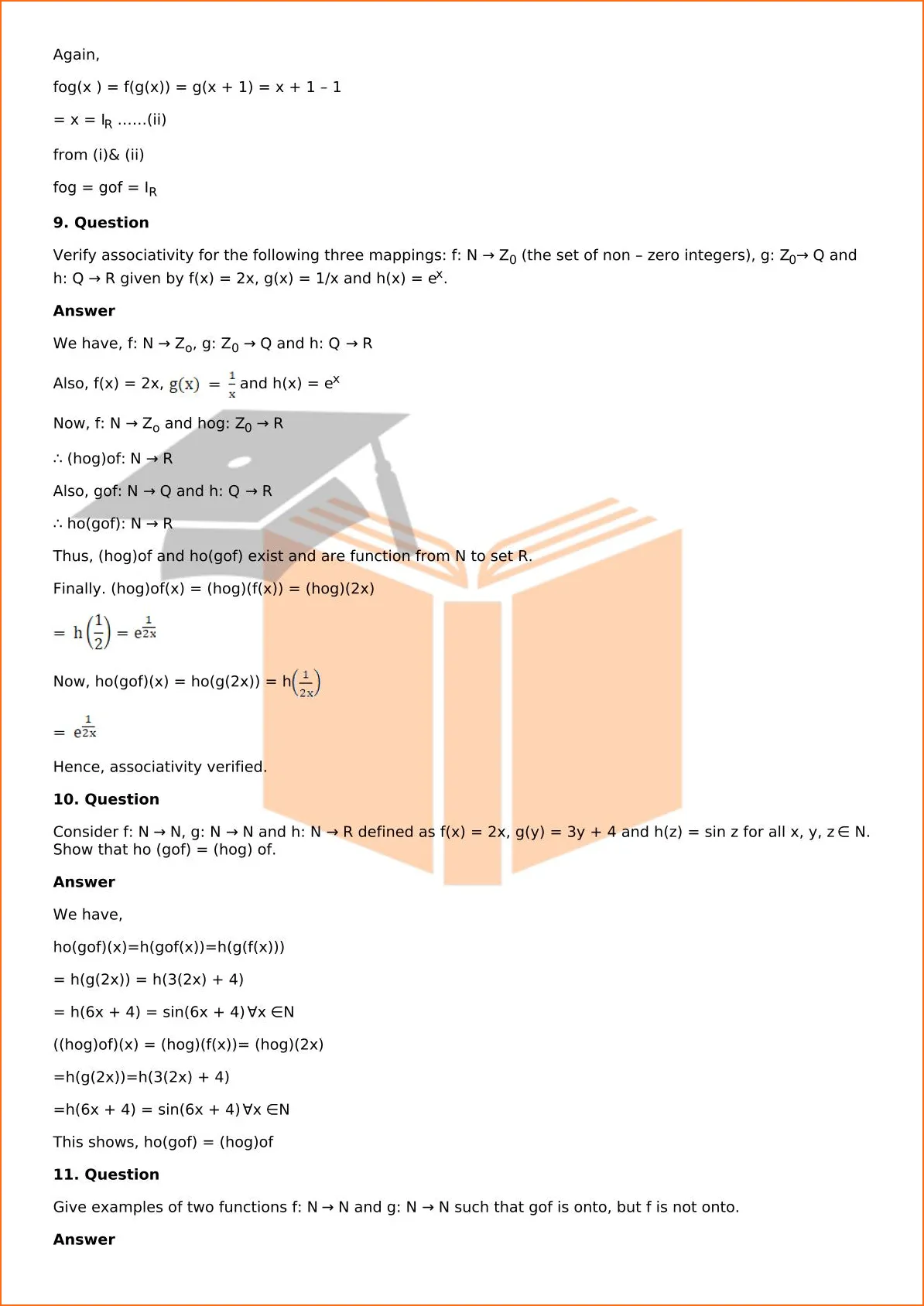 RD Sharma Solutions For Class 12 Maths Chapter 2 Functions