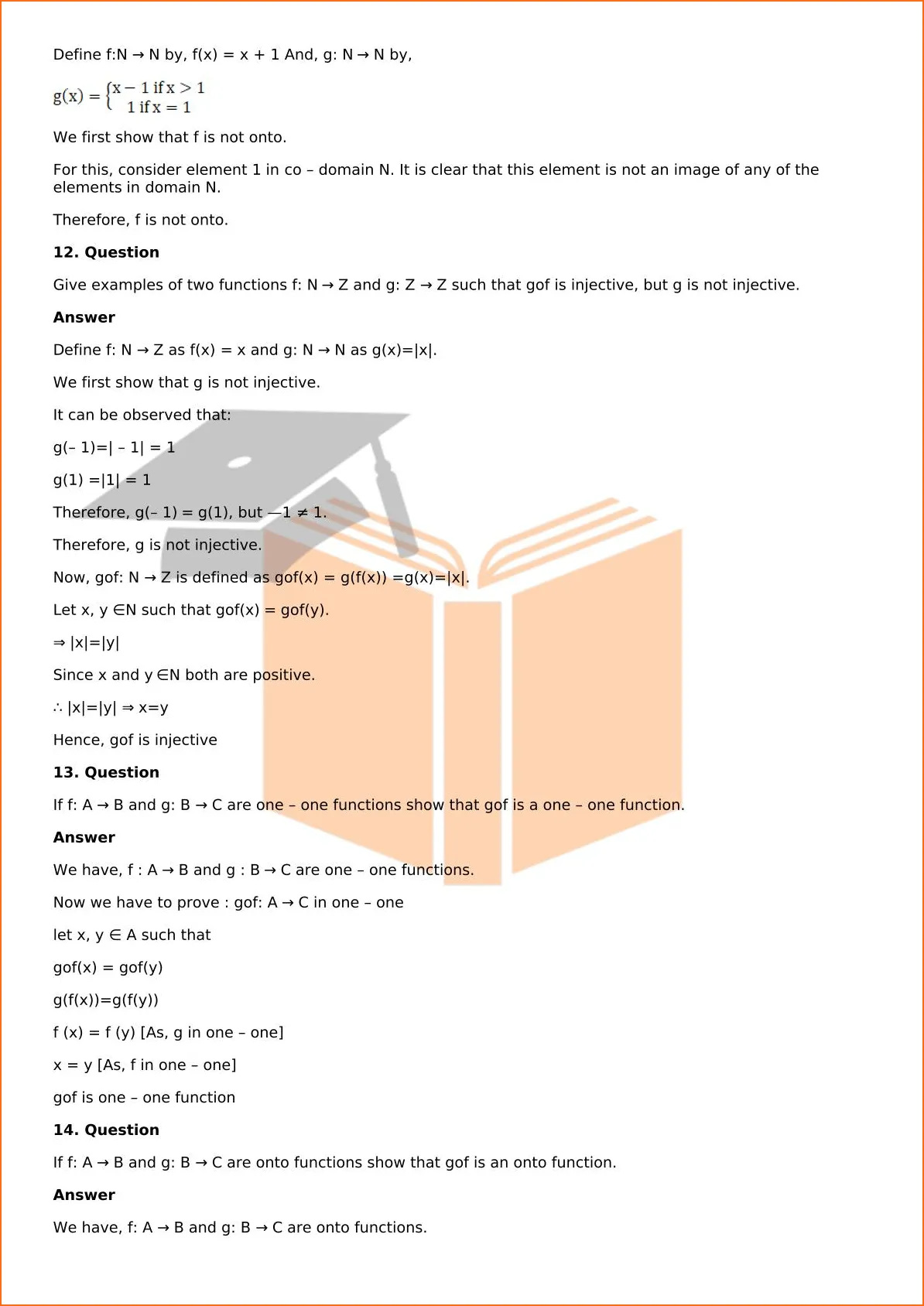 RD Sharma Solutions For Class 12 Maths Chapter 2 Functions