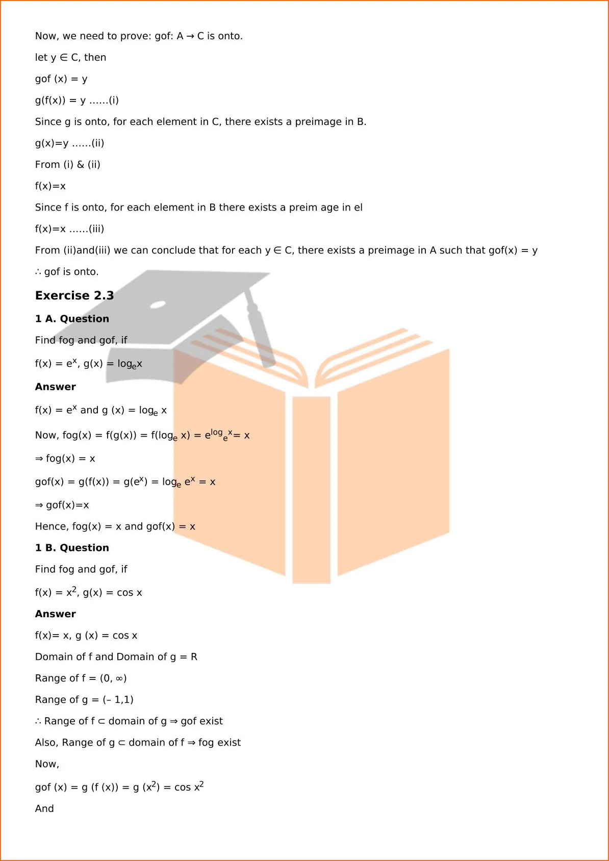 RD Sharma Solutions For Class 12 Maths Chapter 2 Functions