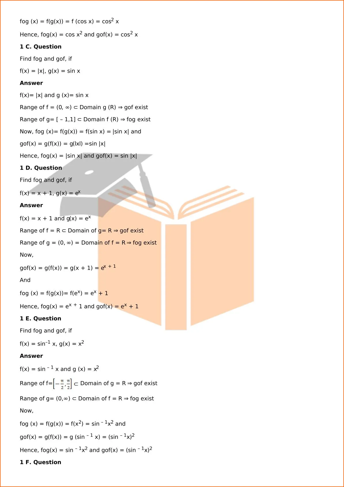 RD Sharma Solutions For Class 12 Maths Chapter 2 Functions