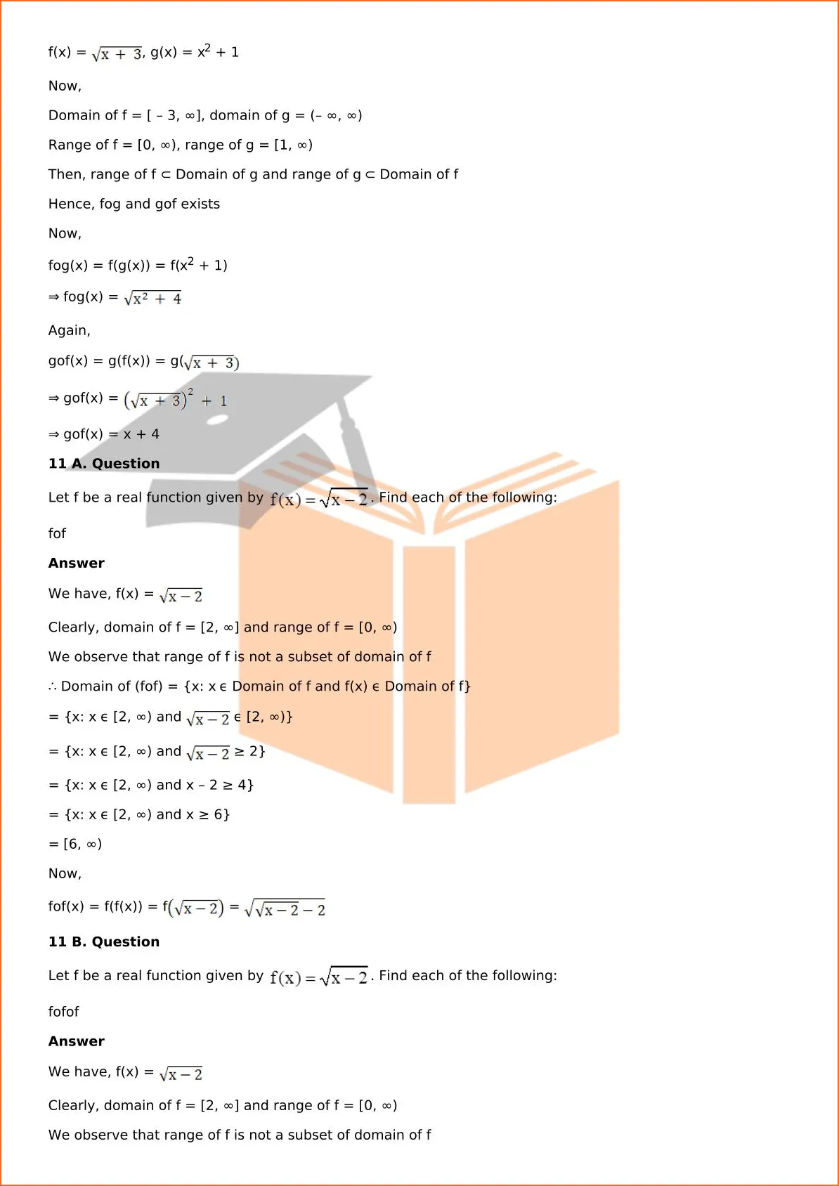 RD Sharma Solutions For Class 12 Maths Chapter 2 Functions