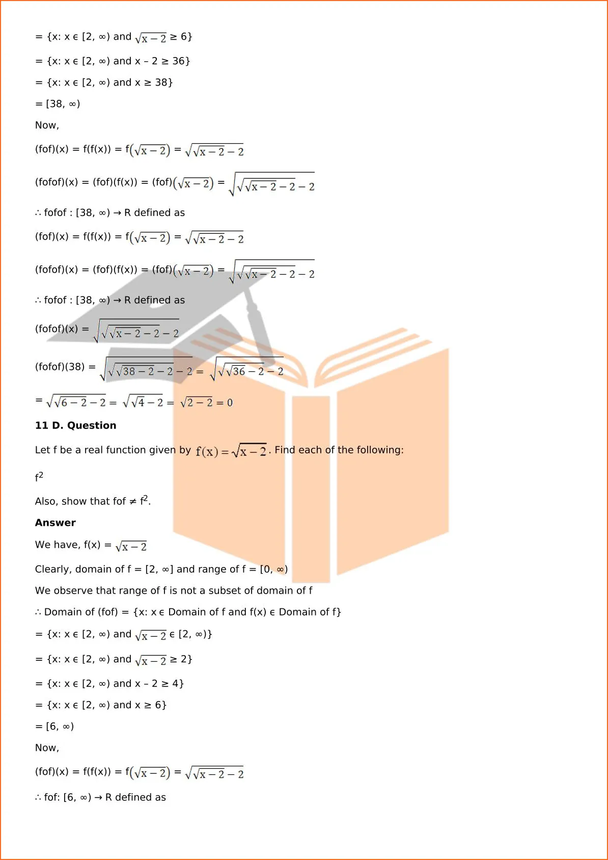 RD Sharma Solutions For Class 12 Maths Chapter 2 Functions