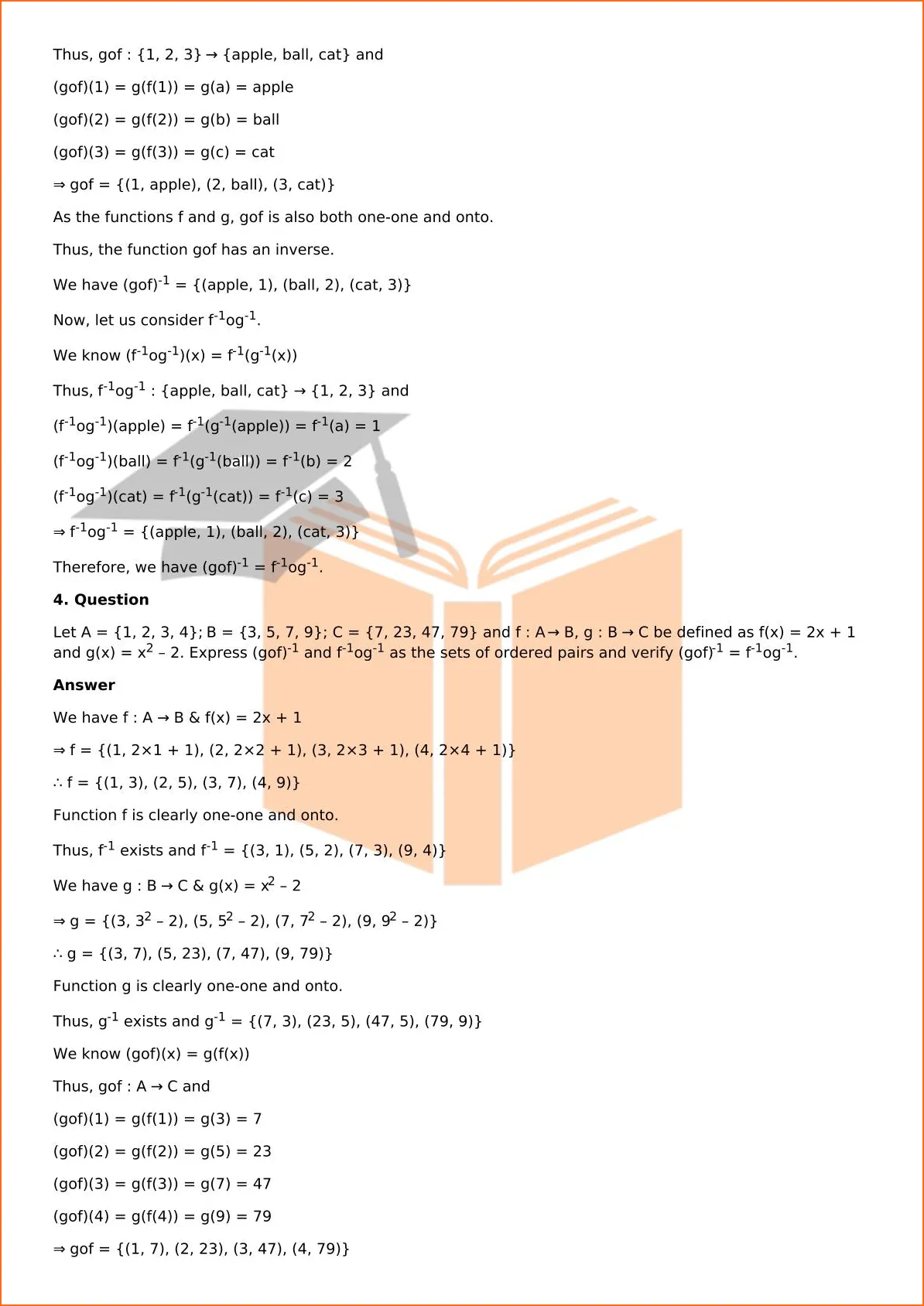 RD Sharma Solutions For Class 12 Maths Chapter 2 Functions