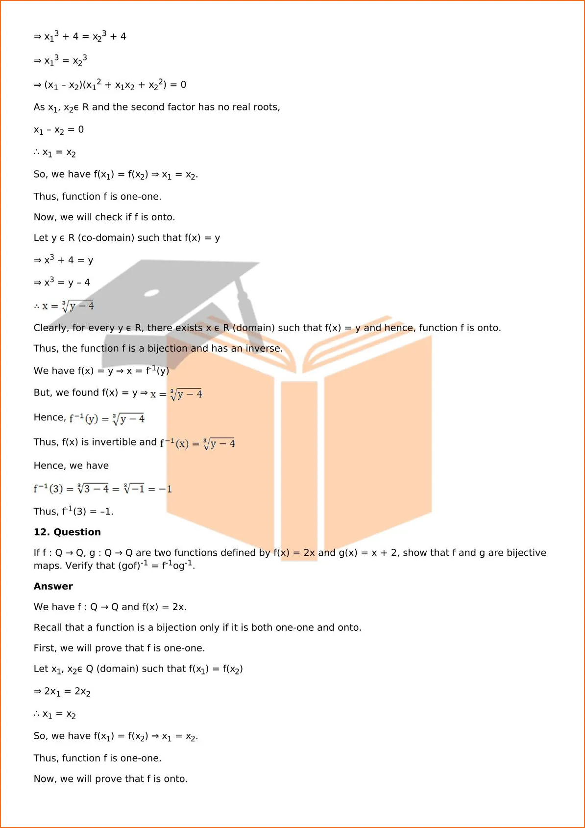 RD Sharma Solutions For Class 12 Maths Chapter 2 Functions