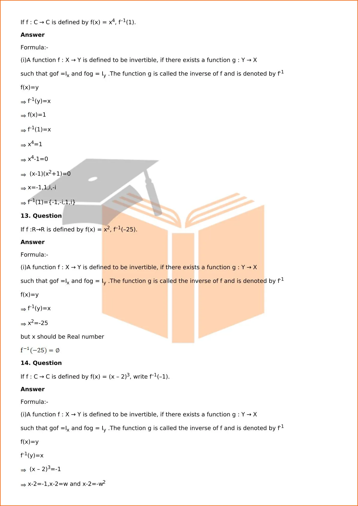 RD Sharma Solutions For Class 12 Maths Chapter 2 Functions