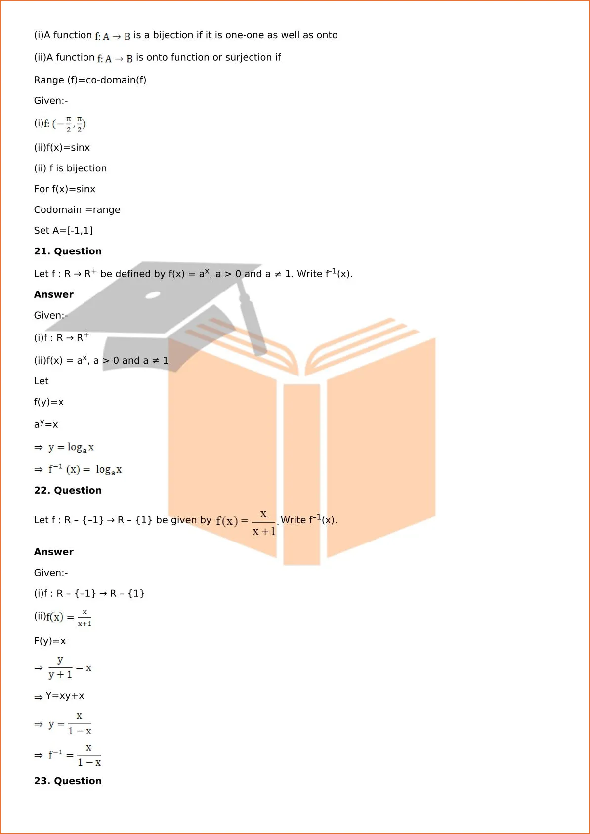 RD Sharma Solutions For Class 12 Maths Chapter 2 Functions