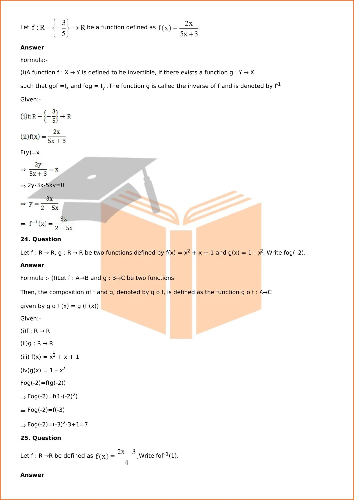 RD Sharma Solutions For Class 12 Maths Chapter 2 Functions