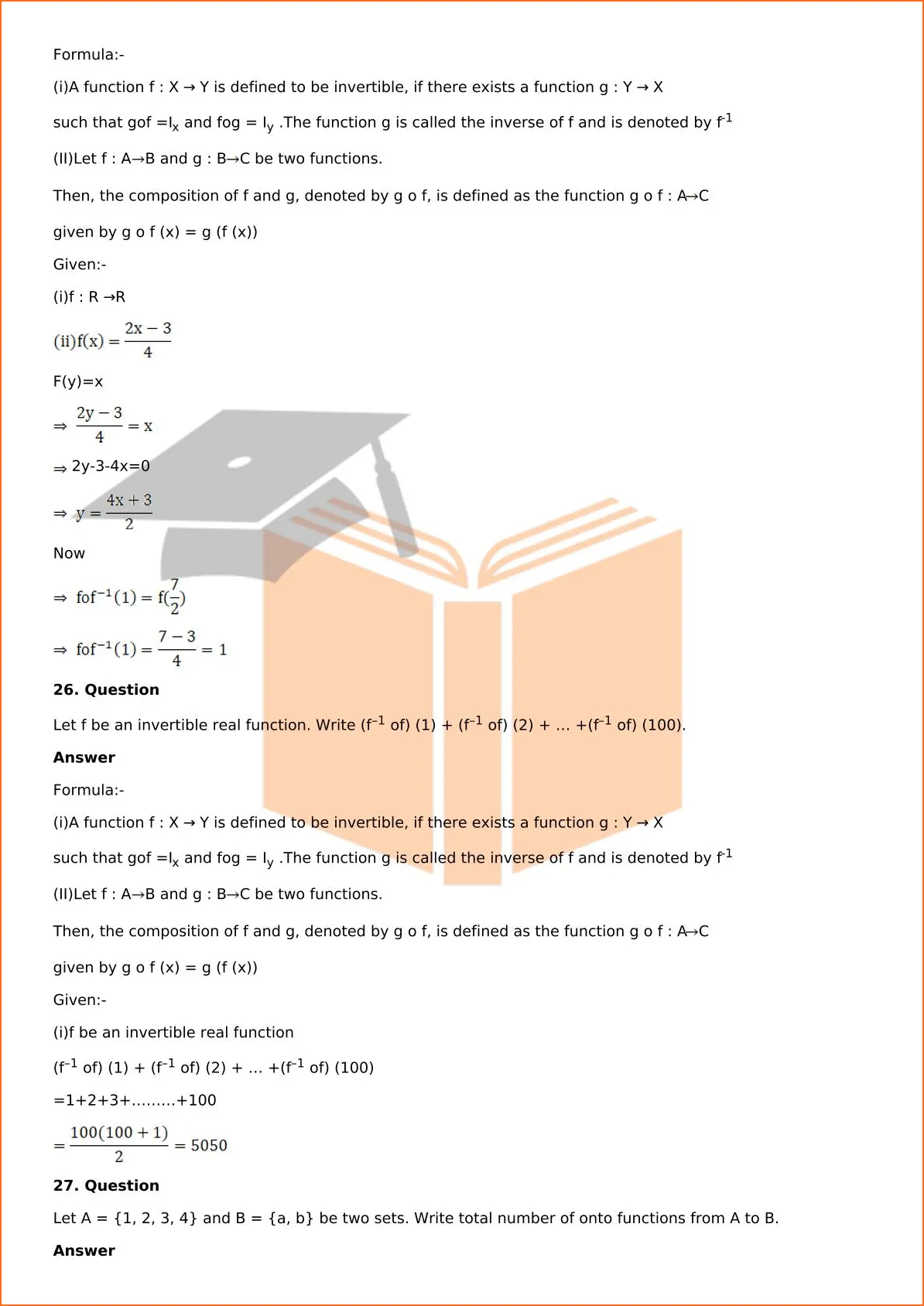 RD Sharma Solutions For Class 12 Maths Chapter 2 Functions